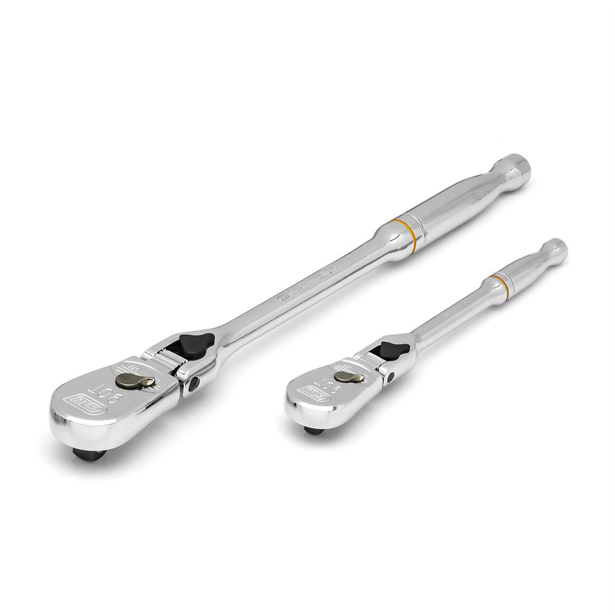 GearWrench Locking Flex Head Ratchet Set — 2-Piece, 90-Tooth, Model# KDT81274T